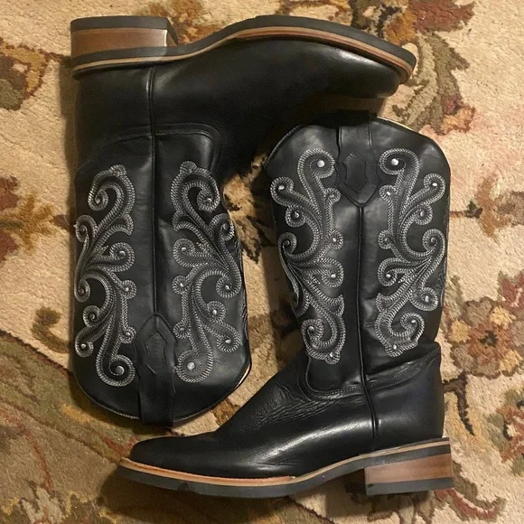 Ferrini Cowboy Boots, Men's Genuine Leather Square Toe Western Stitch men’s 11EE - Picture 14 of 15